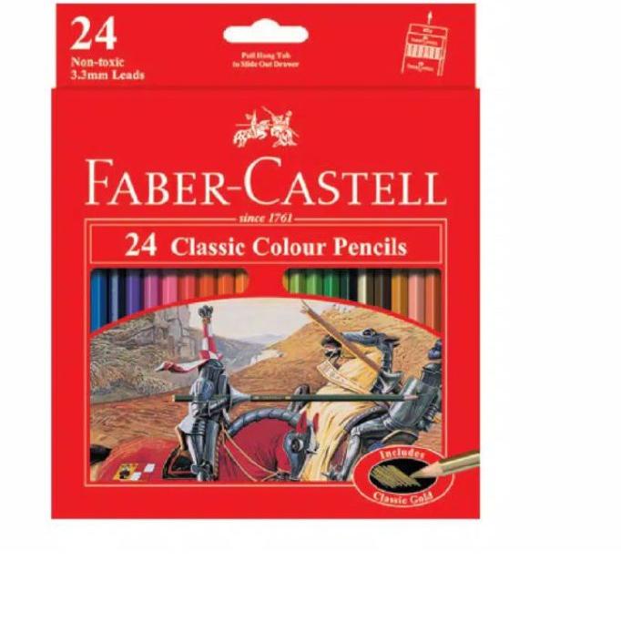 

케 PENSIL WARNA CLASSIC 24 WARNA FABER CASTELL Best
