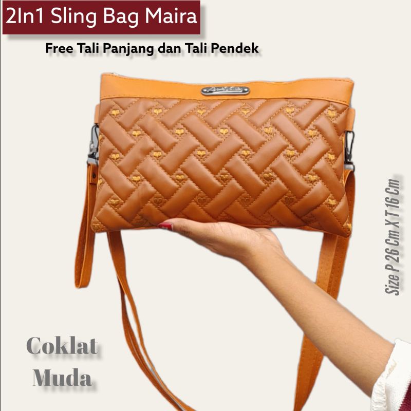 MAIRA SLING BAG 2 RUANG FREE 2 TALI