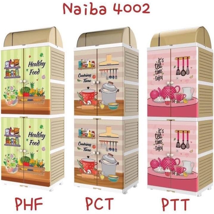 COD // Rak Piring // Lemari Plastik Naiba 4 Pintu 5 Susun // Rak Piring Plastik // Lemari Penyimpana