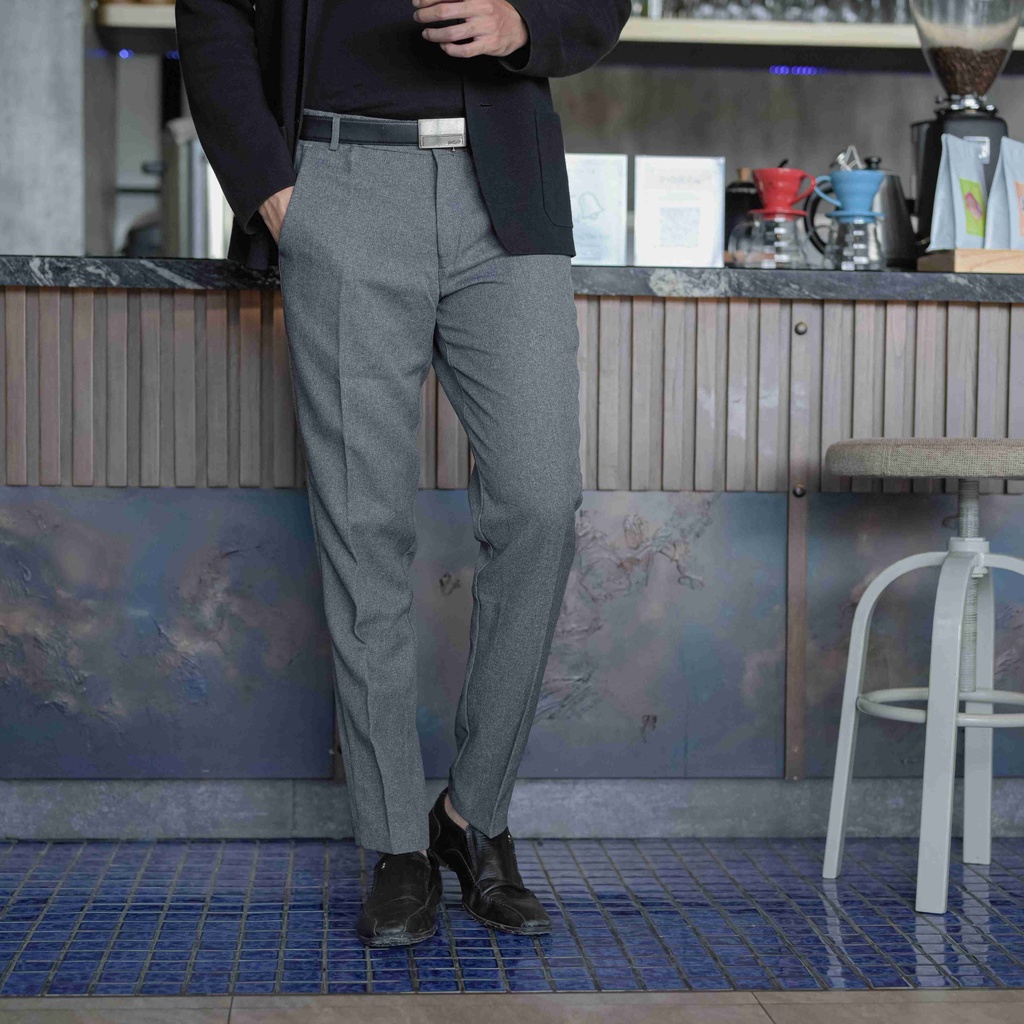 ZUITER - LIGHT GREY Formal Pants | Celana bahan kerja kantor slimfit pria