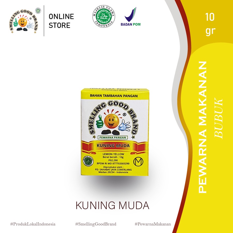 

Pewarna Makanan Bubuk SmellingGood 10 gr - Kuning Muda