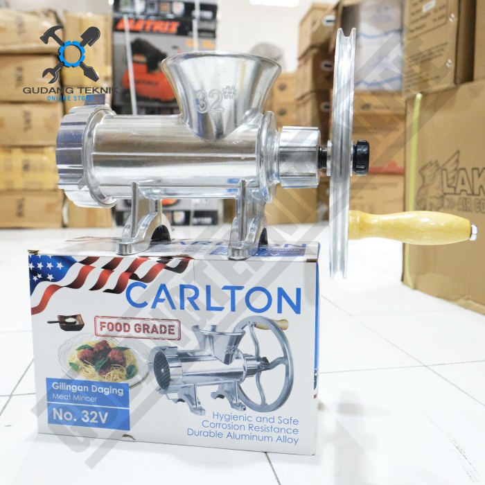 Gilingan Daging MANUAL NO.32V CARLTON / Meat Mincer Manual Penggiling Daging Putar Giling Daging No. 32 CARLTON