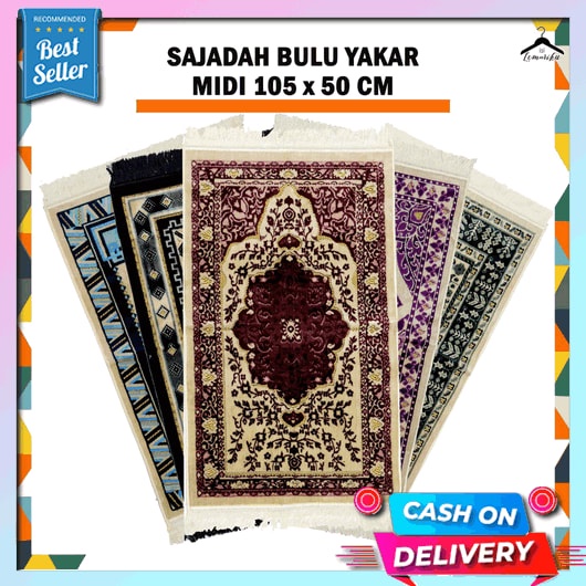 Sajadah Eksklusif Premium Aydin Mensucat Kamer Made In Turkey Sajadah Bulu Tebal Yakar Midi 105 X 50