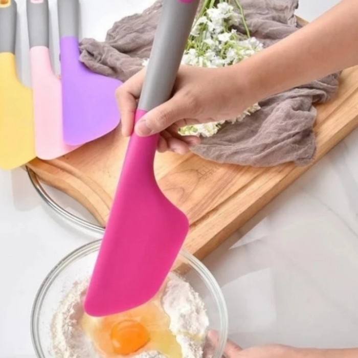 SP34 SPATULA SILIKON Silicone SUPER JUMBO 34 CM Adonan Kue Masak Tebal