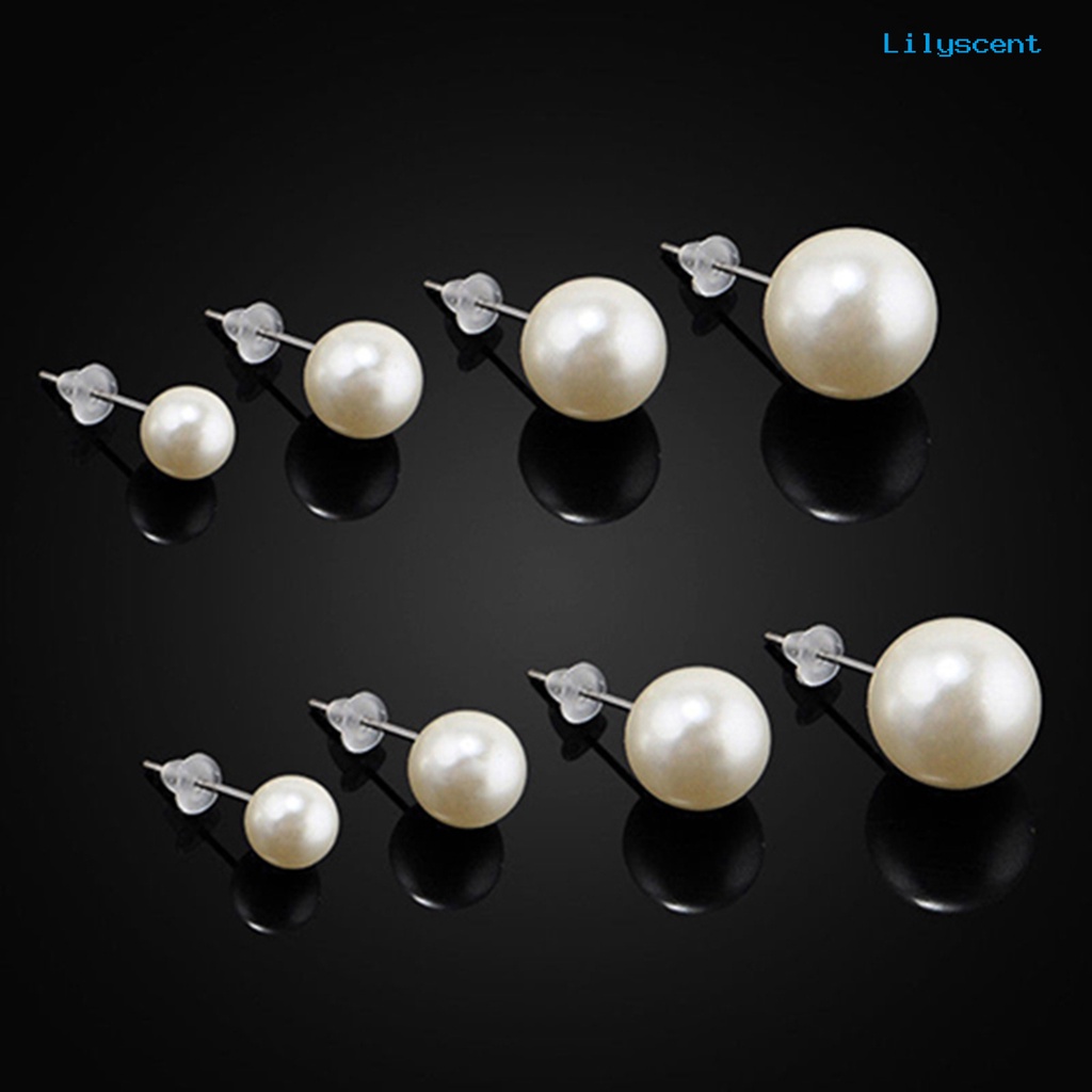 [LS] 12pasang Ear Stud All-match Mutiara Imitasi Elegan Menarik Untuk Pesta