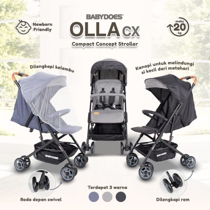 Baby Does Stroller Olla CX Compact CH - SY 314 / Stroller Bayi Olla CX Cabin Size