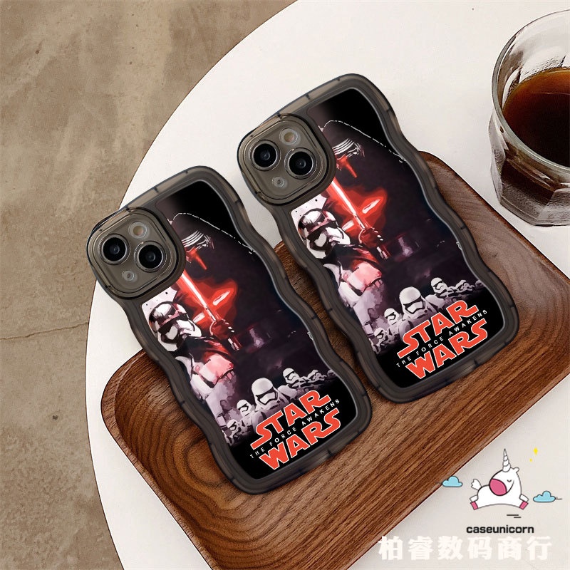 Casing Redmi 12C 10C A1 9 9T 10 9A 9C 10A A1+POCO X3 NFC Pro M3 Redmi Note10 10Pro 9 8 11 10s 9Pro Note 11Pro+9s 11s Mi 11T Pro Wavy Edge Trendy Brand Star Wars Casing TPU Empuk