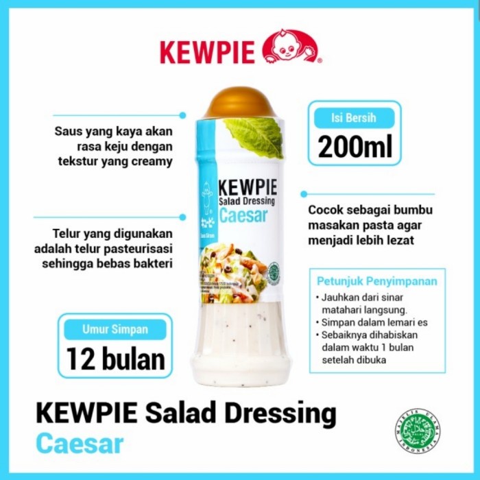 

Terlaris ✨ - Kewpie Saus Siram Caesar | Salad Dressing Caesar 200gr 2.1.23