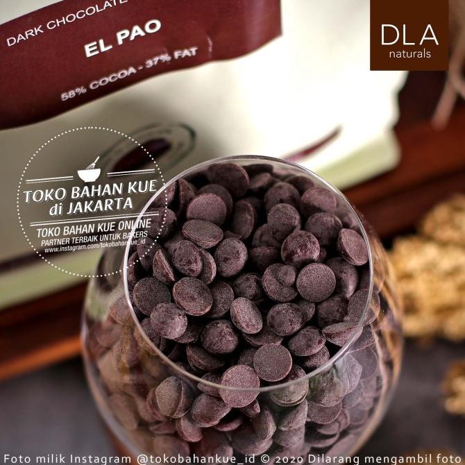 

DLA Naturals - EL PAO 58% 100gr Cokelat Coin Dark Chocolate Couverture
