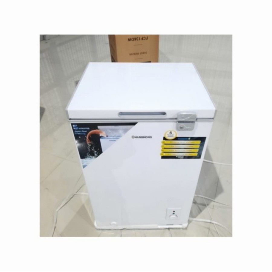 CHEST FREEZER CHANGHONG FCF136DW FCF 136 DW LEMARI PEMBEKU 110 LITER