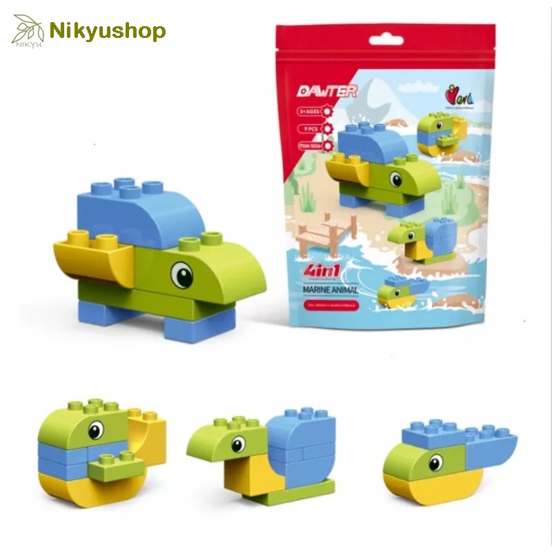 [Nikyushop] Mainan Edukasi Balok Susun 4 in 1 Dawter Building Block