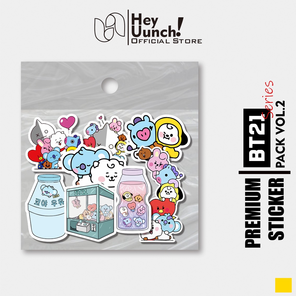 

Sticker Aesthetic Hey Uunch Waterprooft BT21 Series || BT21 VOL.2