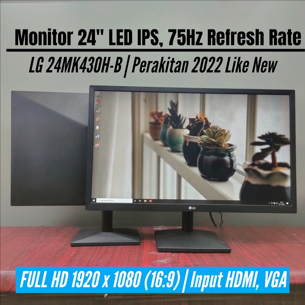 Obral Murah LED Monitor 24 23 22 Inchi Cocok Gaming Render Editing Grafis