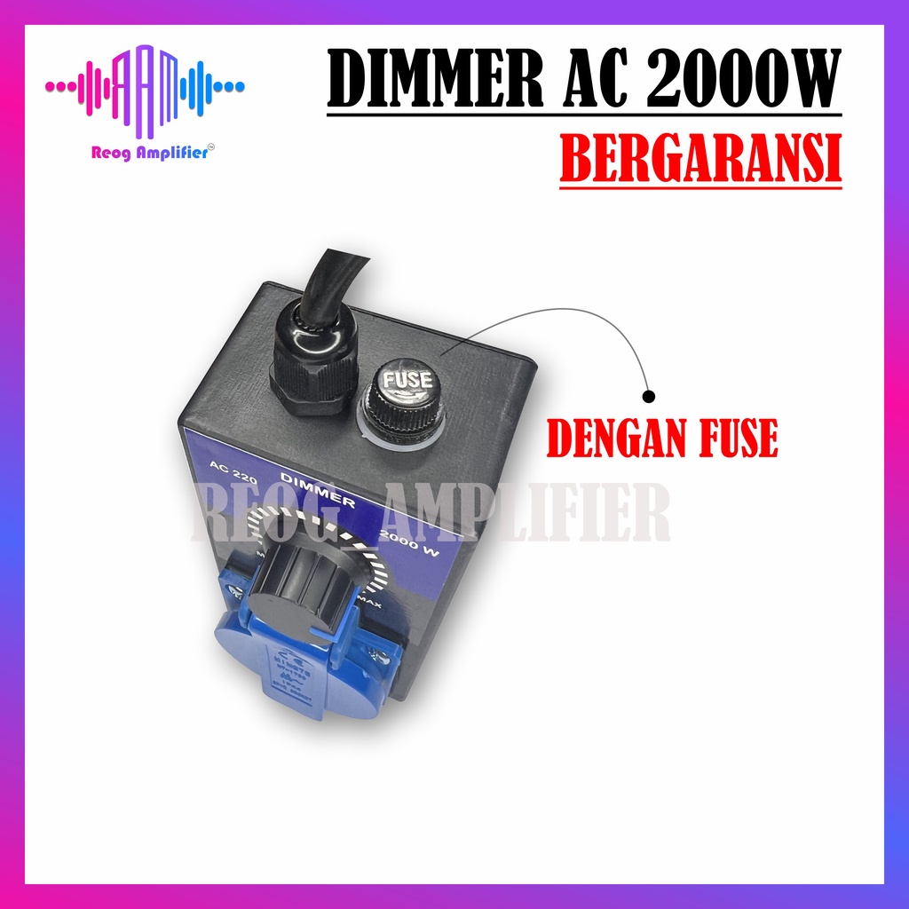 DIMMER 2000 WATT AC peredup lampu pengatur kecepatan mesin gerinda bor kipas angin