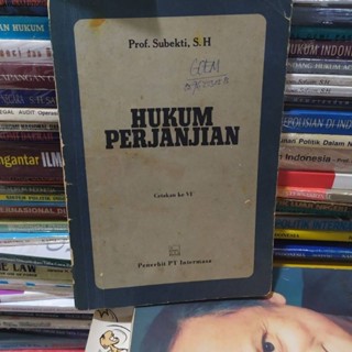 Jual Buku Langka Hukum Perjanjian Cetakan Vi Prof Subekti Shopee Indonesia