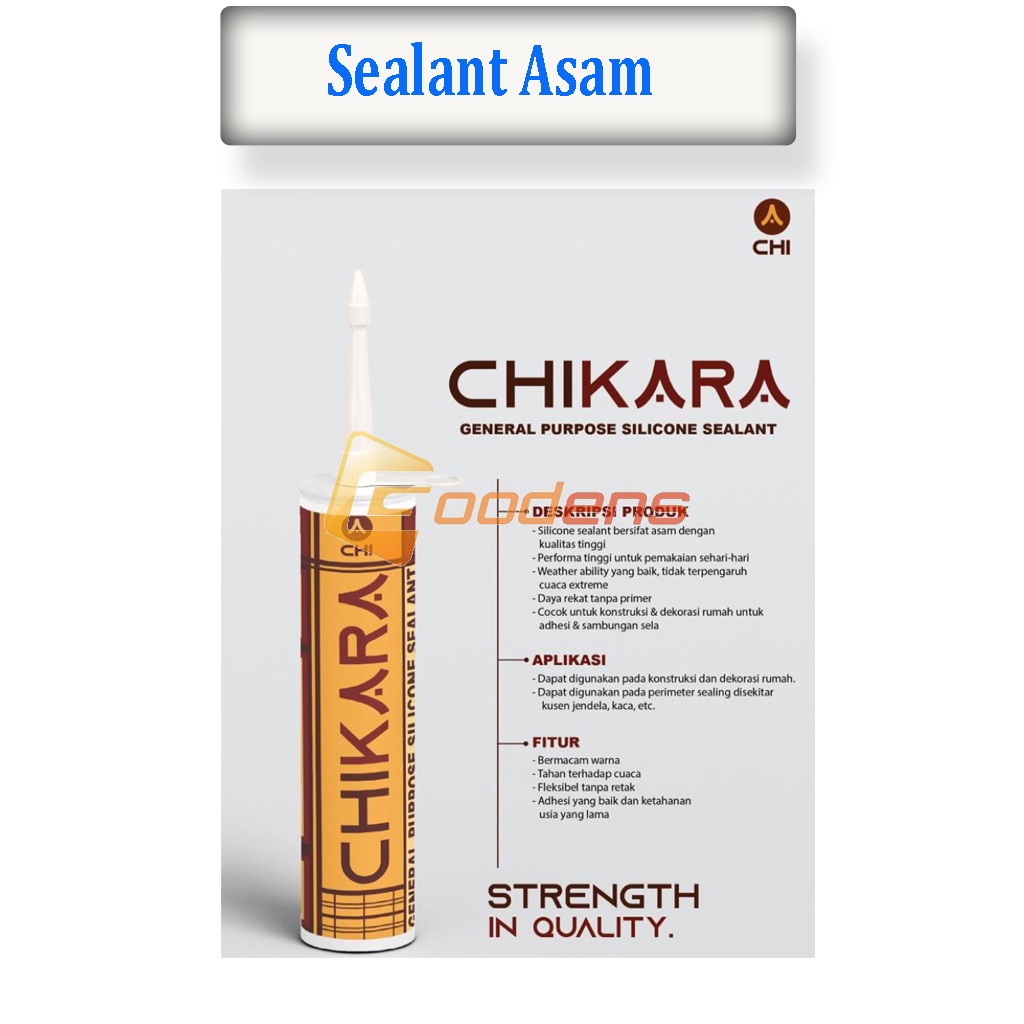 Chikara Sealant Lem Kaca Silikon Lem Sealant