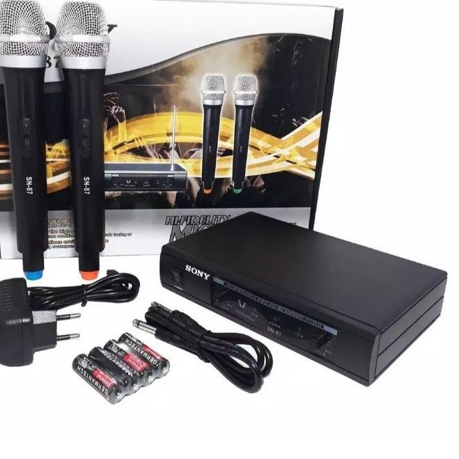 Terlaku. SONY SN-87 Microphone Mic Wireless Sony Mikrofon Karaoke Tanpa Kabel ✱upg❁