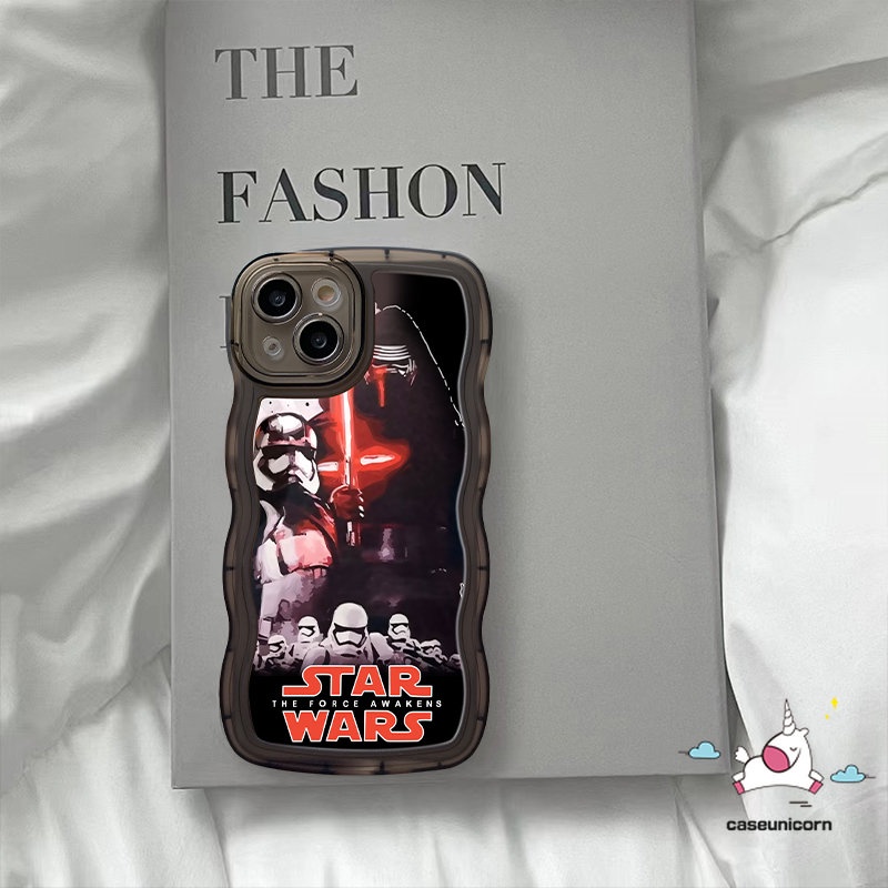 Casing Soft Case Oppo A16 A12 A17 A78 A95 A15 A17K A57 A96 A54 A77 A5s A55 A76 A16s A3s A5 A9 A74 A7 A16K A1k A77s A53 A52 Reno 8T 5F 7Z 6 Braand Star Wars Bergelombang Trendy Sarung Tepi