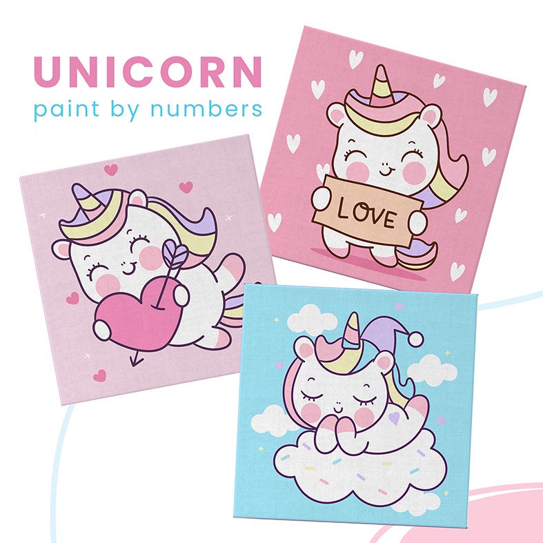 

Paint By Number Kit UNICORN Kanvas 20 x 20 cm