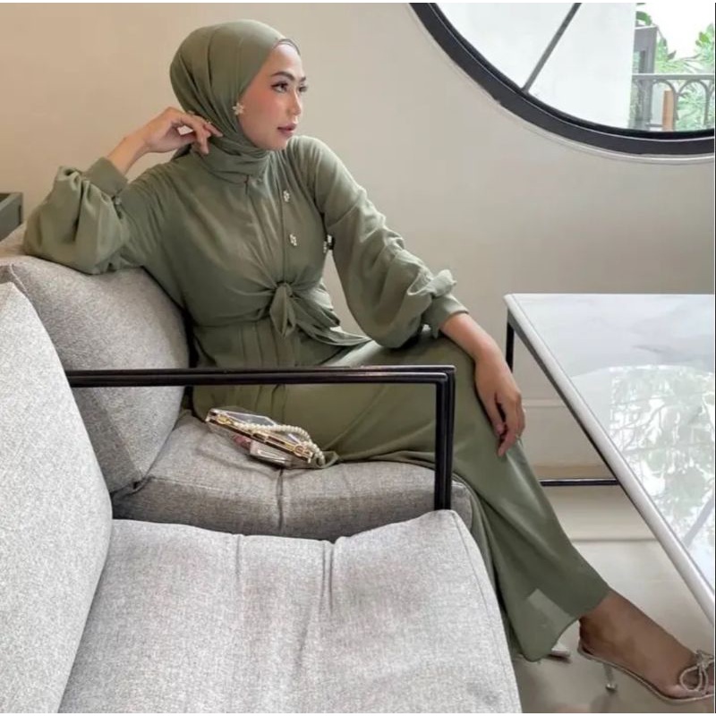 ALLANA DRESS LEBARAN CERUTI IKAT SIMPLE | Dress Lebaran Ootd Bridesmaid