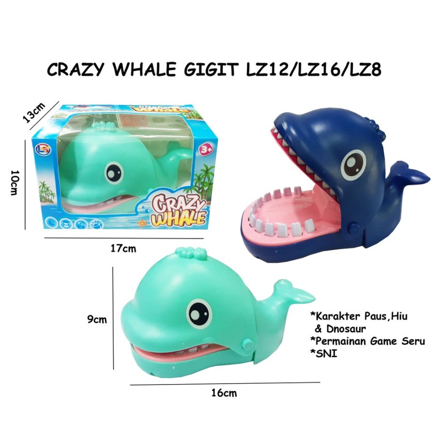 Smile - Mainan Anak Gigit Jari Whale Ikan Paus - Mainan Prank Anak Gigit Jari Paus
