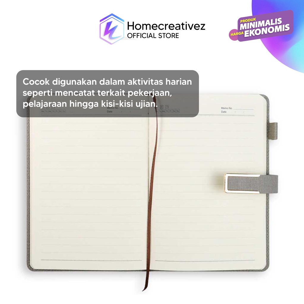 Buku Catatan Kerja Cover Kulit Kertas A5 - Buku Tulis Notebook