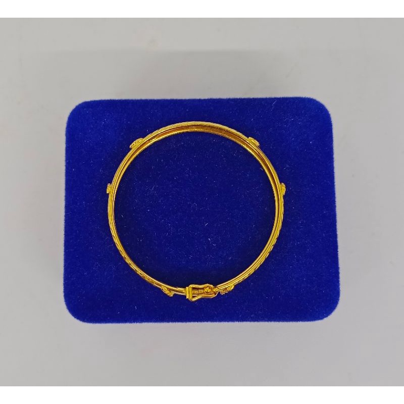 GELANG BANGKOK UKIR ANAK / GELANG PERAK ASLI SILVER 925 LAPIS EMAS/ GELANG FASHION ANAK TERBARU