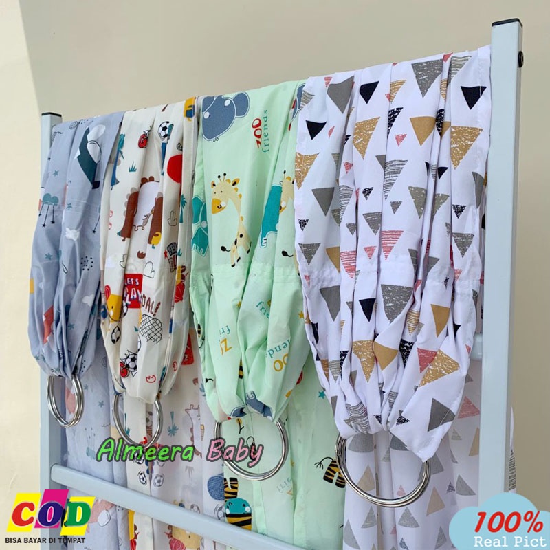 Gendongan Bayi Ringsling Motif Bahan PolyMicro Ukuran 205cm x 70cm Almeera Baby and Kids