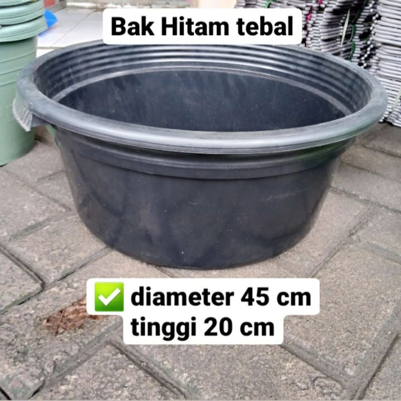 Bak hitam 20 / ember plastik / waskom plastik / waskom cuci piring / baskom cuci baju / bak air