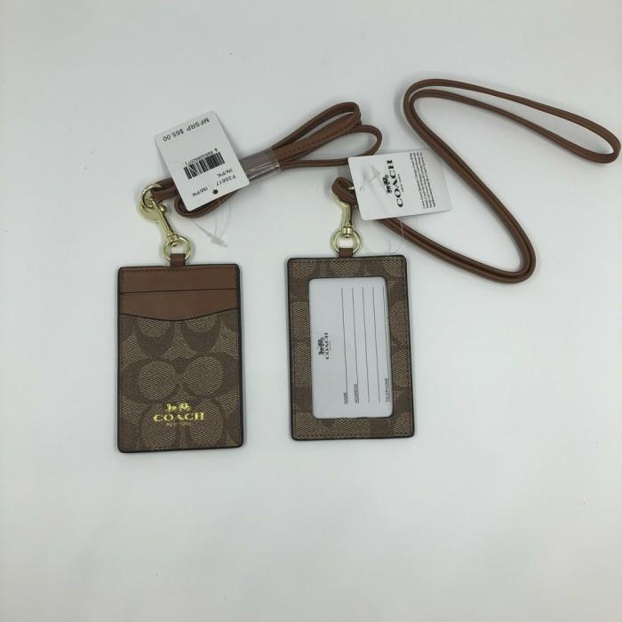 

Coach Lanyard/Coach Signature ID Card Holder-f65773