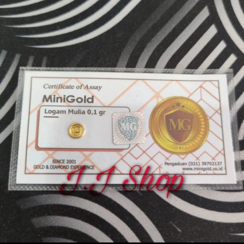 Logam Mulia Eams Mini 24 k Gold Fine 0.1 Gram GR LM mini Gold SDGM