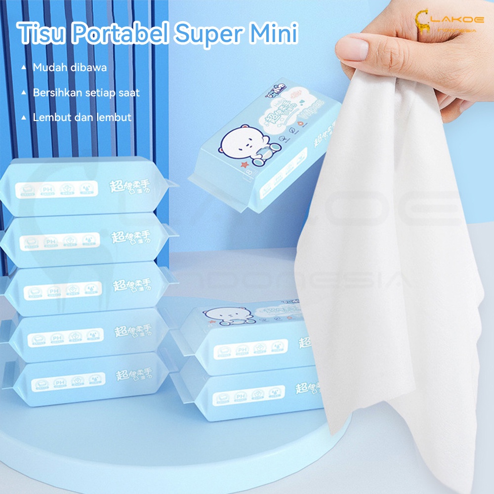 Tissue Basah Mini Pack tisu basah Karakter 1 pack isi 8 bungkus