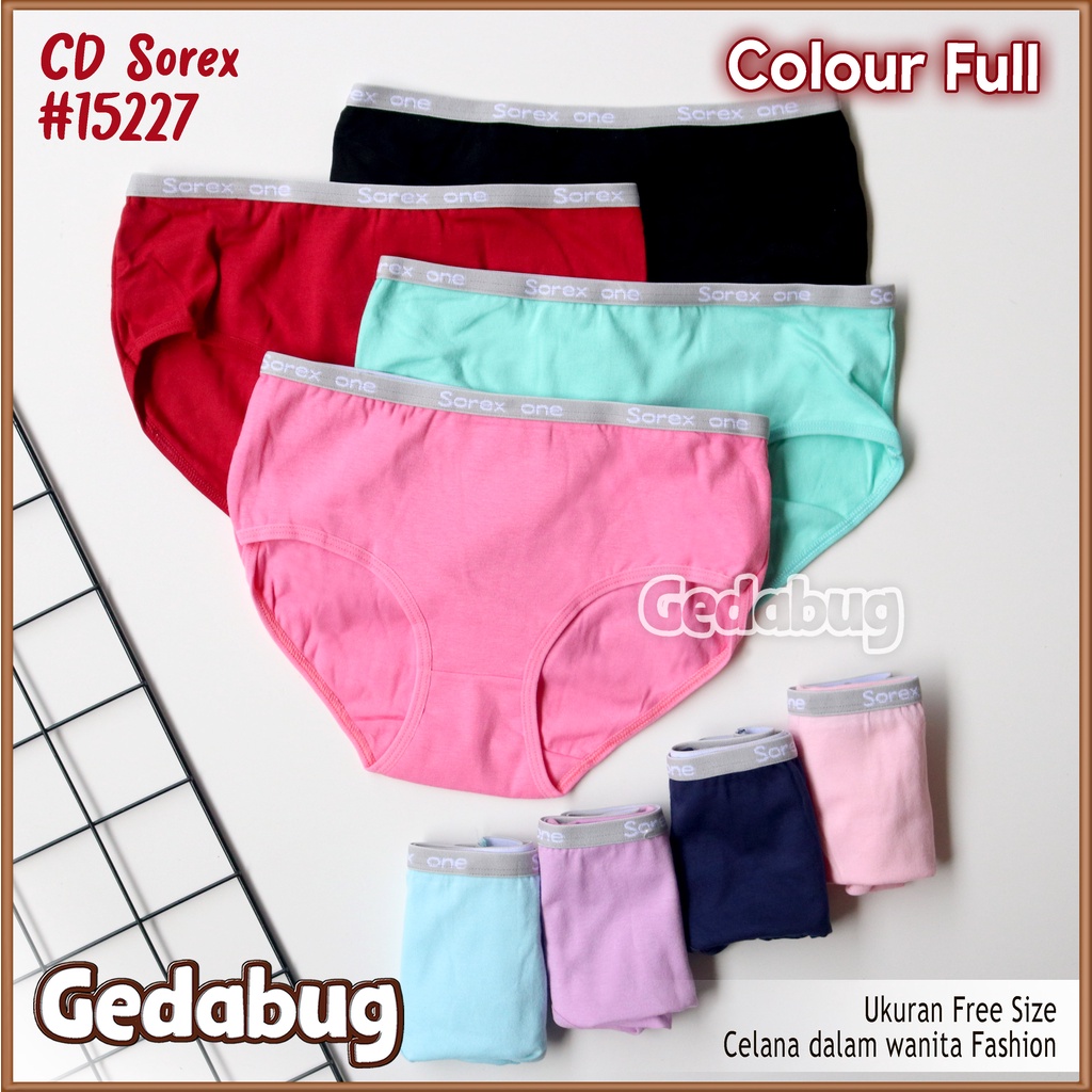 6 Pcs - CD Wanita SOREX 15227 Fashion | Celana dalam wanita Cassual &amp; Supersoft Free Size | Gedabug