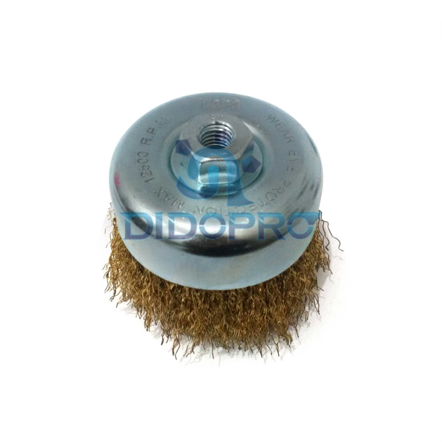 Sikat Kawat Mangkok 3&quot; Kuningan / Cup Brush Gerinda KING