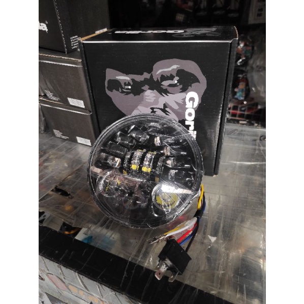 daymaker gorilla 5,75 inch lampu depan motor cb gl100 16led pnp batok l2g van van yl cd