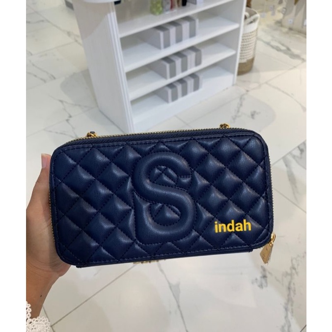 yura bag navy buttonscarves