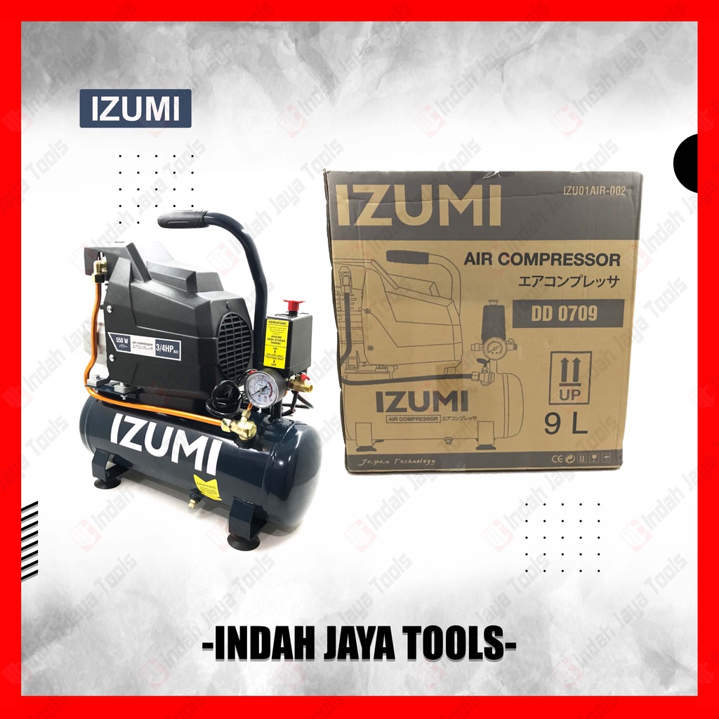 IZUMI DD0709 Kompresor Angin Listrik 3/4 HP 9 Liter - Air Compressor