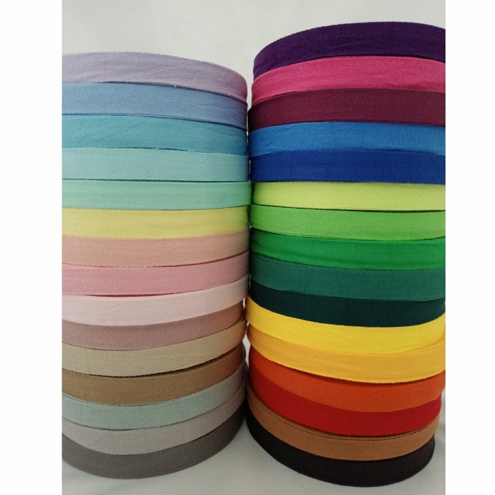 Kain Colorful Bisban Katun/Twill Tape 2Cm #2 (Roll 50Yards)