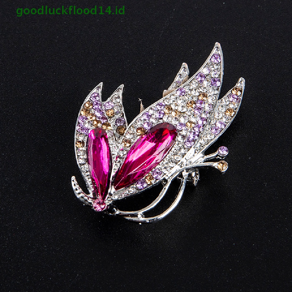 [GOOGFOUR] Korea Elegan Kristal Bros Hadiah Fashion Alloy Perhiasan Wanita Korsase Pin Hadiah [TOP]