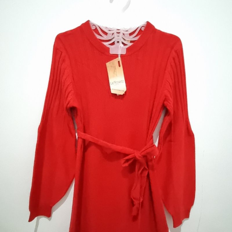 Rajut Tunik Merah Novel Mice / Le Rosetz