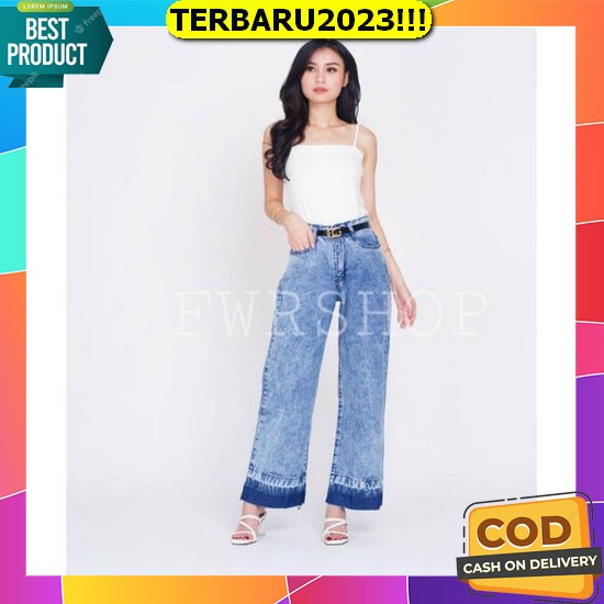 Celana Jeans Sobek Wanita Tidak Tembus Bawahan Rawis Celana Panjang Jins Wanita Ripped Cewek Kekinia