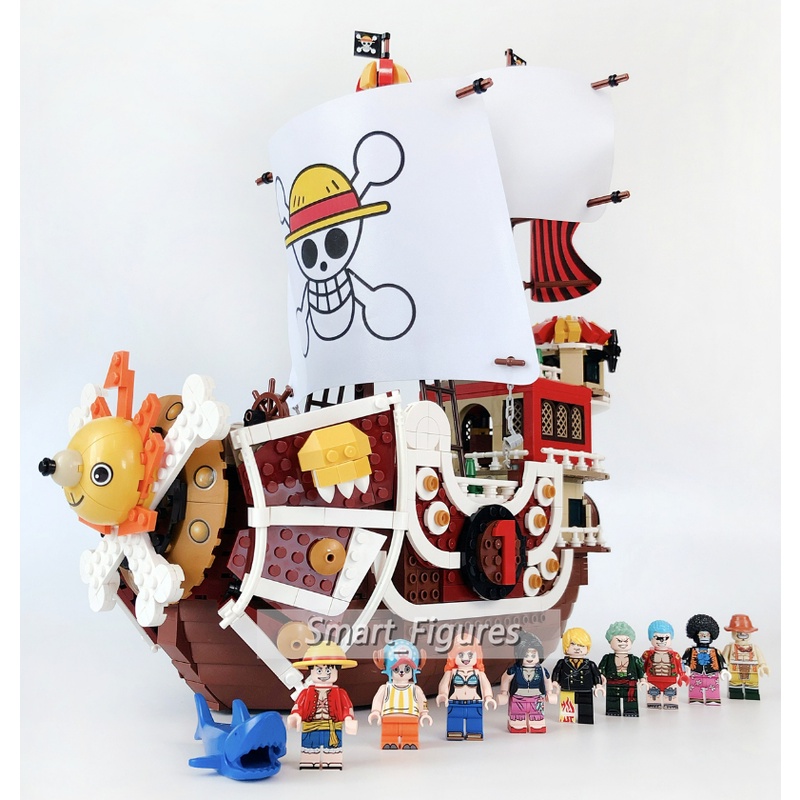 Blok Bangunan 4jenis Dawanli Sunshine Kapal Bajak Laut Luffy Polar Diver Kapal Kreatif Model Mainan Hadiah One Piece