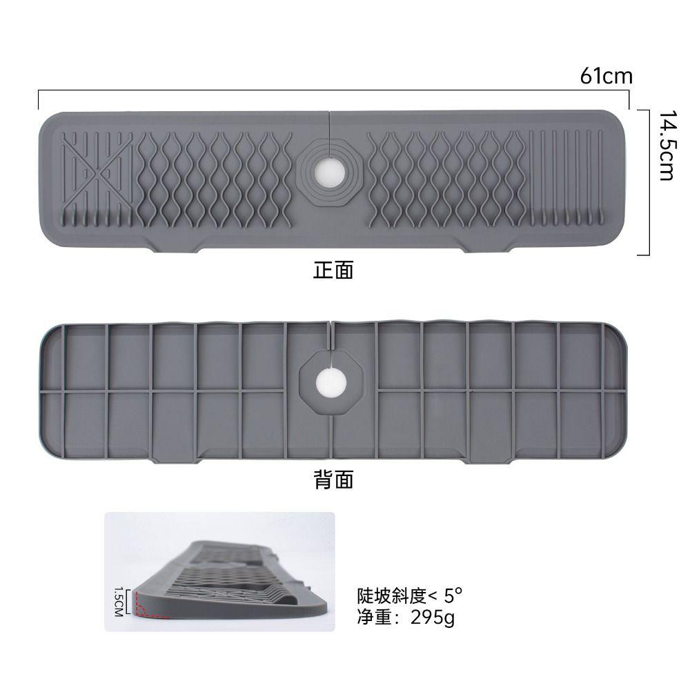 Populer Silicone Faucet Mat Kitchen Gadget Sink Water Cegah Keran Wraparound Water Splash Guard Faucet Matras Penyerap