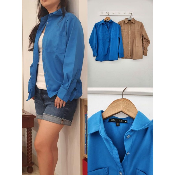 kemeja zara oversize