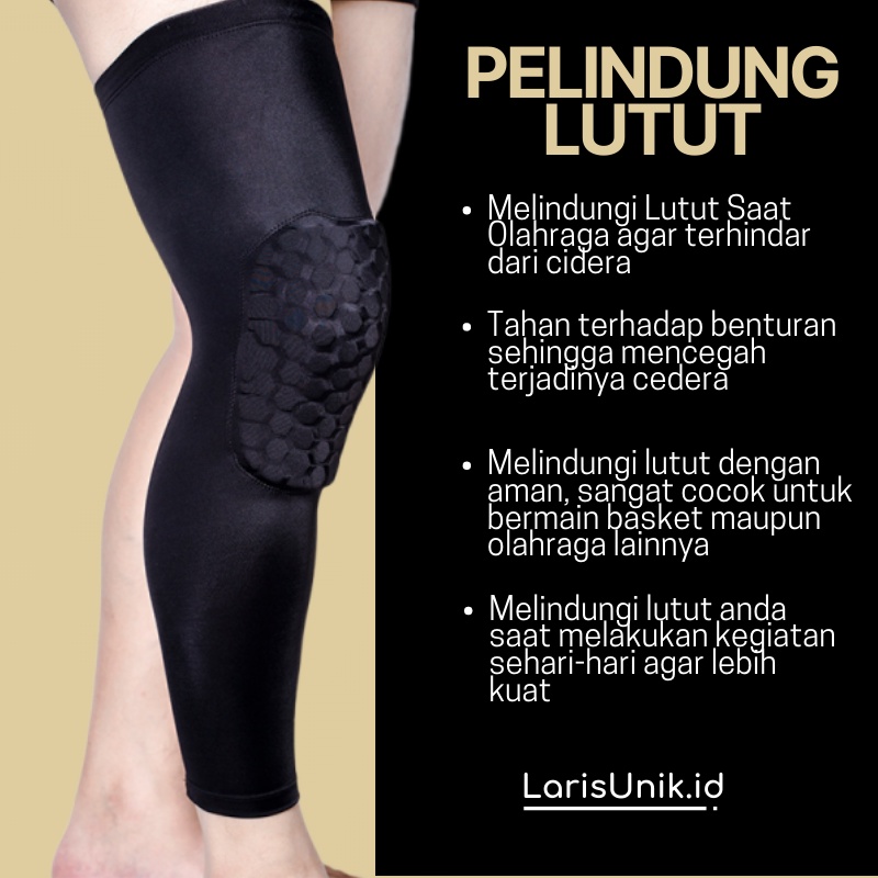 Pelindung Lutut Olahraga Deker Pelindung Lutut Anti Cedera Olahraga Basket Futsal Knee Guard Leg Sleeve