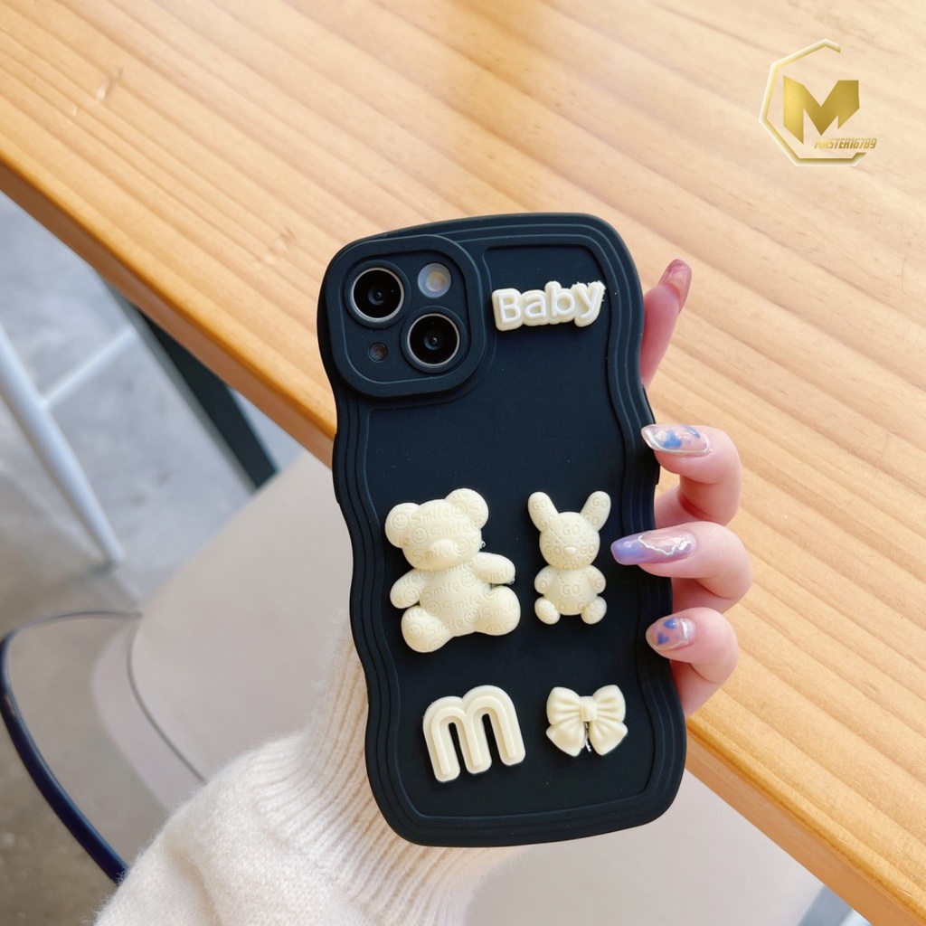 Y026 SOFTCASE 3D KARAKTER RABBIT MODEL GELOMBANG WAVE FOR IPHONE 7 8 7+ 8+ X XS XR XS MAX 11 12 13 14 PRO MAX MA3851