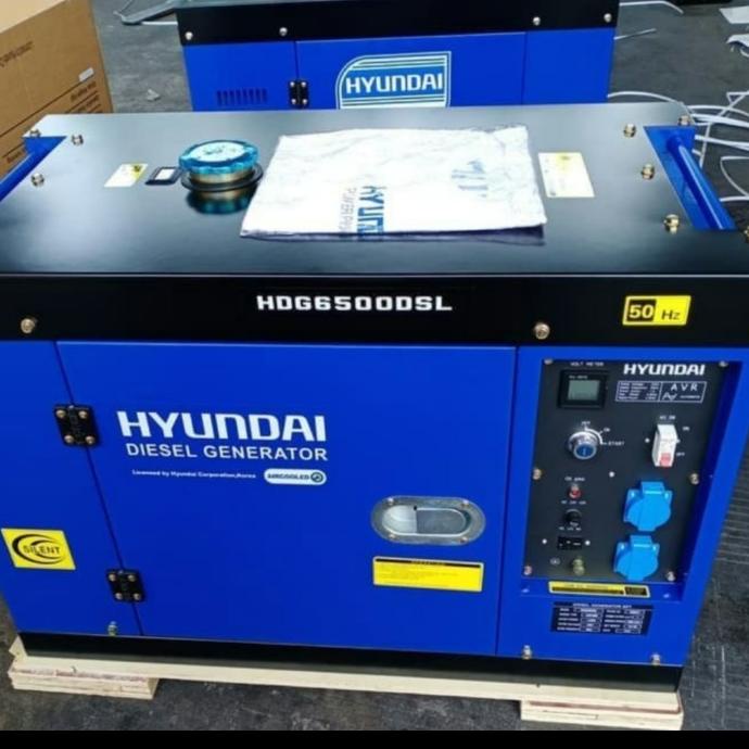 Genset Generator Silent Diesel Hyundai HDG 6500 DSL Genset Solar
