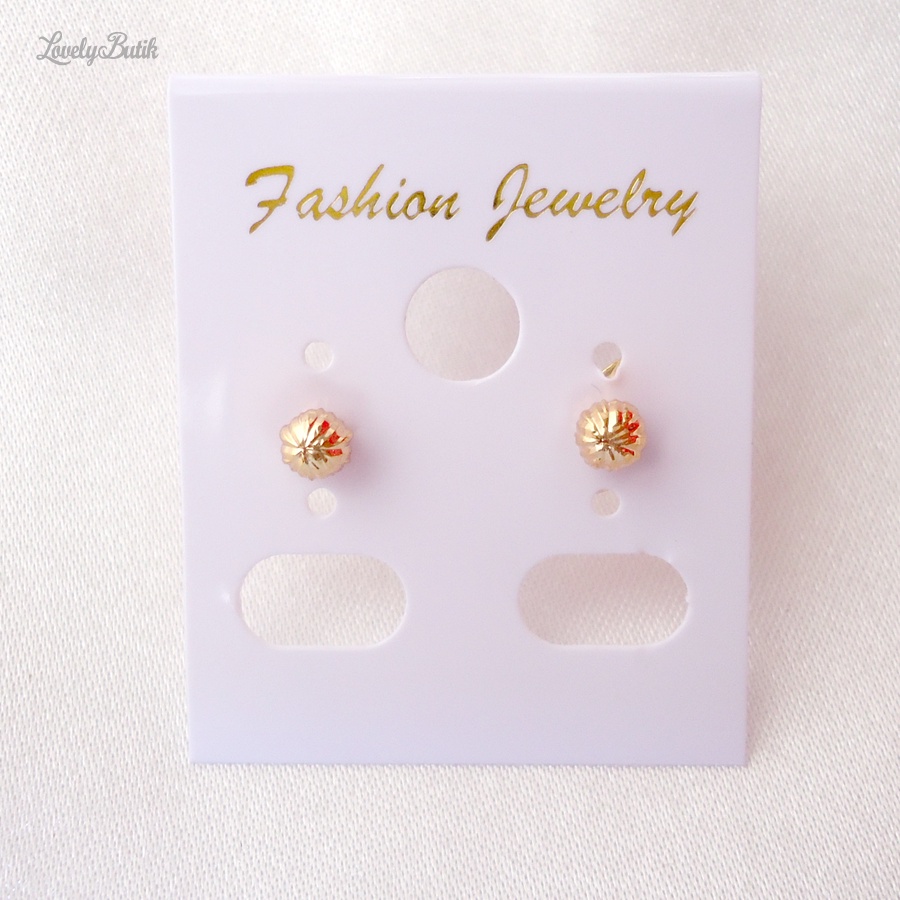 Anting Tindik Xuping Korean Style Rin4 Giwang Tusuk Kancing Bola Motif Kekinian - Lovelybutik