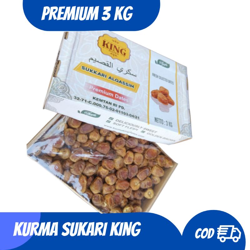 

Kurma Sukari Premium King 3kg / Baraka Tamr
