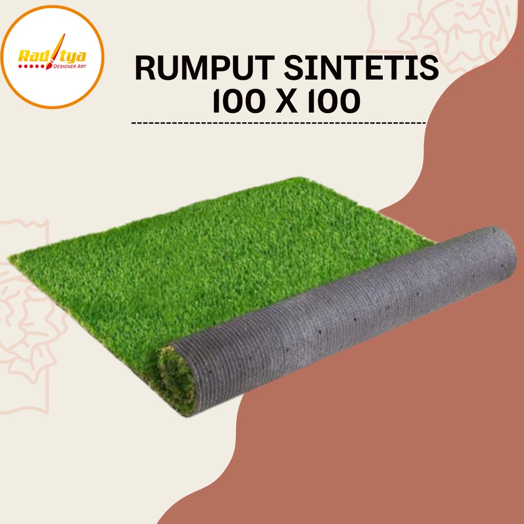 Rumput Sintetis 100x100 Tipe Jepang Tebal 3cm Untuk Outdoor Tahan Air